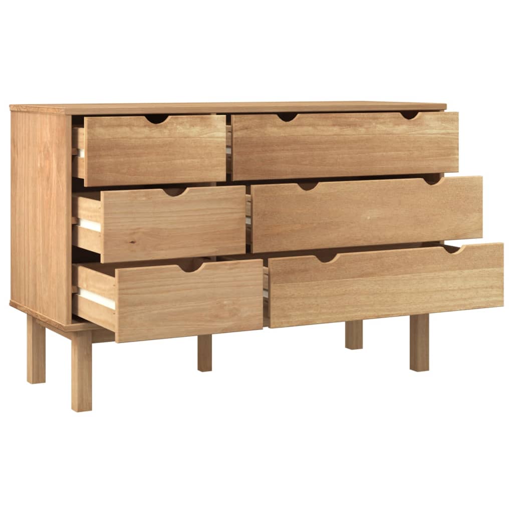 Drawer Cabinet OTTA 111x42x73.5cm Solid Wood Pine