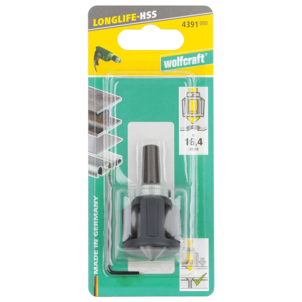 wolfcraft HSS Countersink with Adjustable Depth Stop