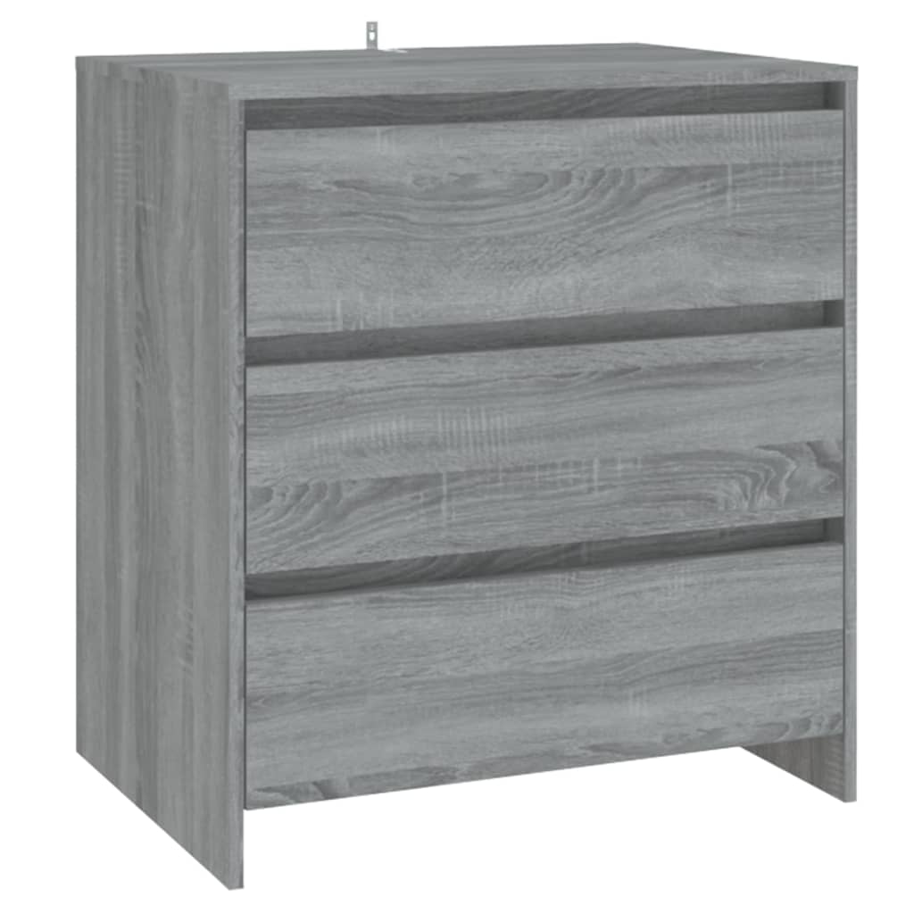 2-tlg. Sideboard Grau Sonoma Holzwerkstoff