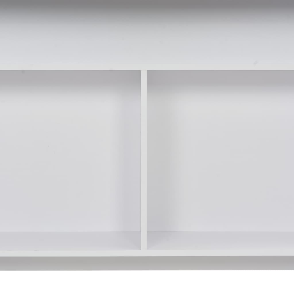 Bartisch mit 2 Tischplatten Weiss 130x40x120 cm