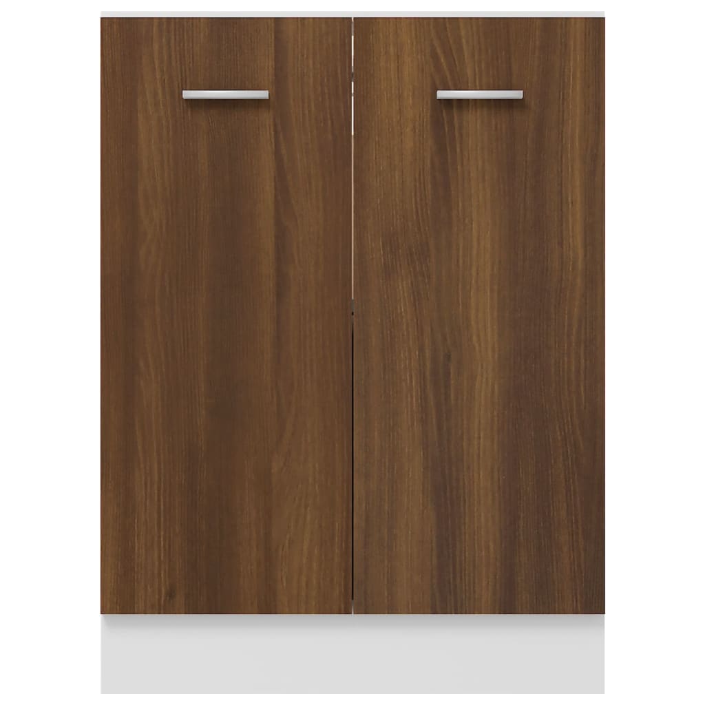 Bottom Cabinet Brown Oak 60x46x81.5 cm Engineered Wood
