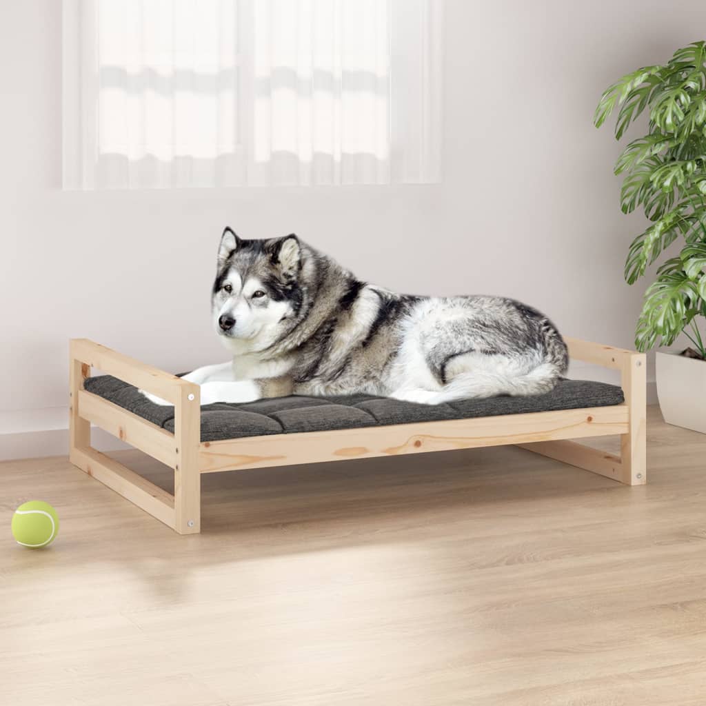 Hundebett 105,5x75,5x28 cm Massivholz Kiefer