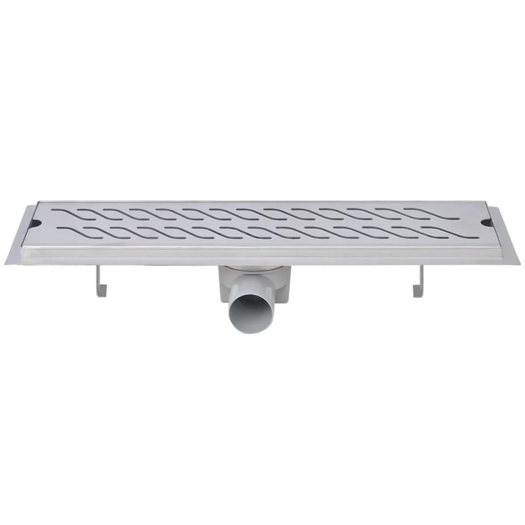 Linear Shower Drain 2 pcs Wave 530x140 mm Stainless Steel