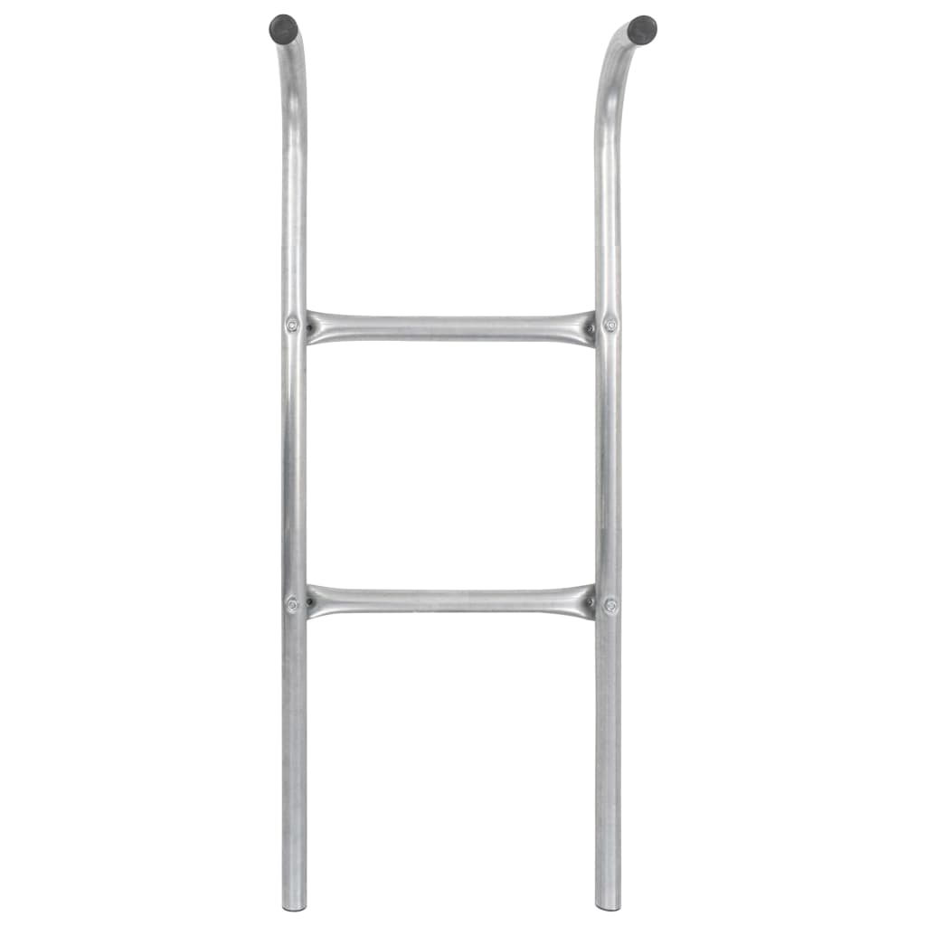 2-Step Trampoline Ladder Steel Silver 102.6 cm