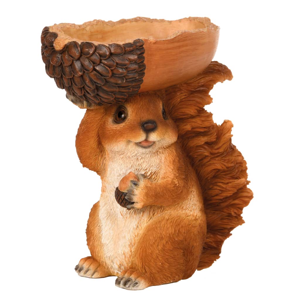 Esschert Design Eichhörnchen mit Futterspender-Eichel 18,5×10×20,5 cm 