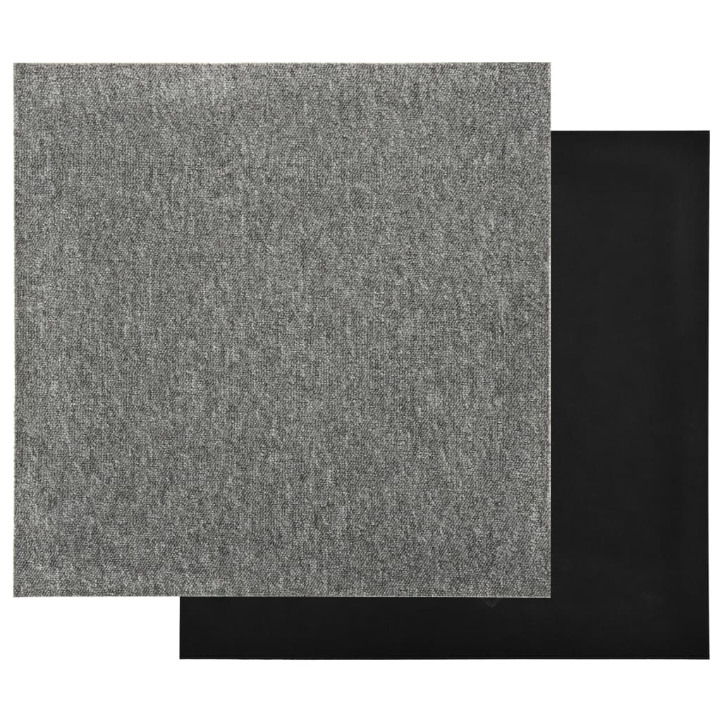 Carpet Floor Tiles 20 pcs 5 m² 50x50 cm Grey