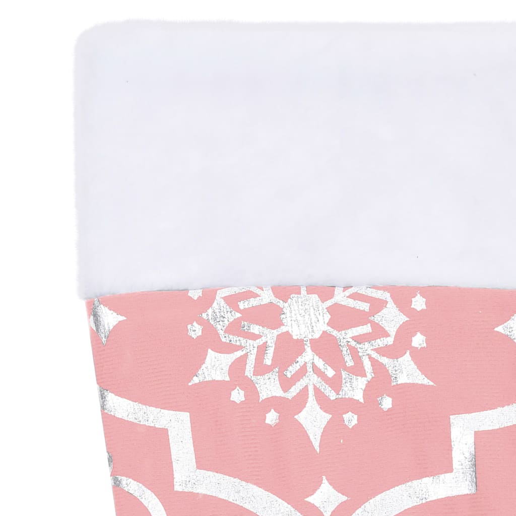 Luxury Christmas Tree Skirt with Sock Pink 122 cm Fabric