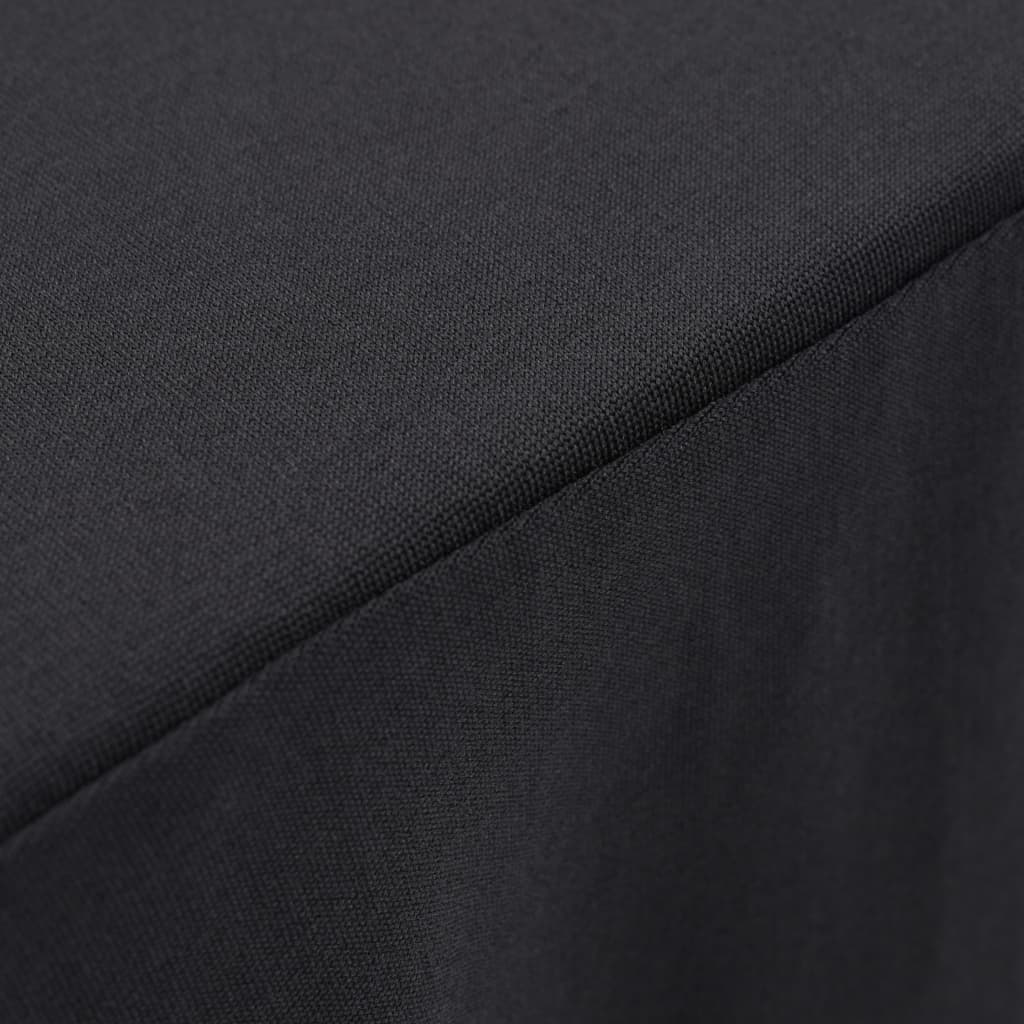 2 pcs Table Covers with Skirt Stretch 243x76x74 cm Anthracite
