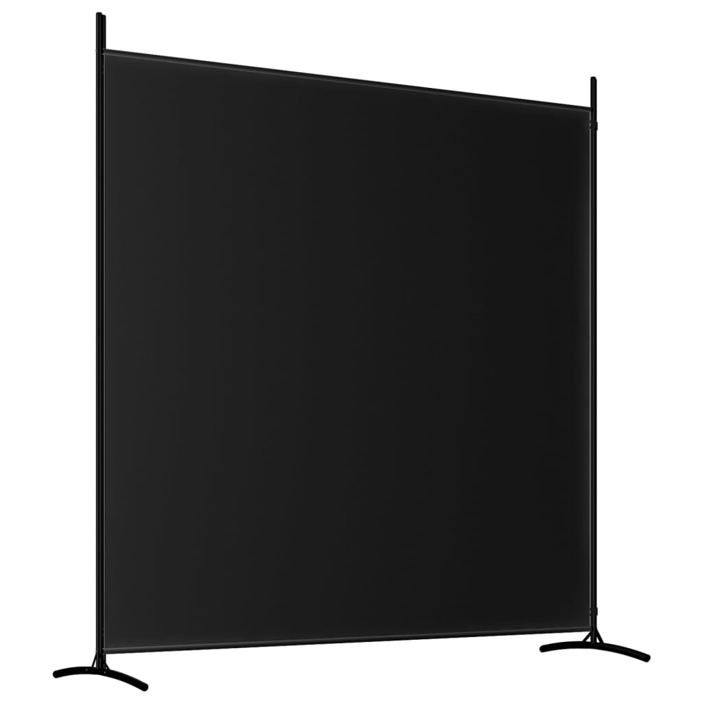 2-Panel Room Divider Black 348x180 cm Fabric