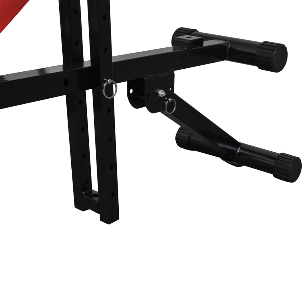 Adjustable Sit-up Bench with Barbell and Dumbbell Set 30.5 kg