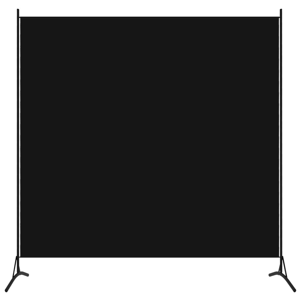 1-tlg. Raumteiler Schwarz 175x180 cm