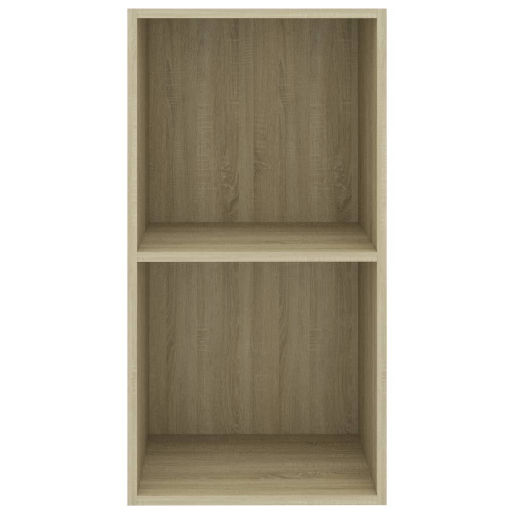 2-Tier Book Cabinet Sonoma Oak 40x30x76.5 cm Engineered Wood