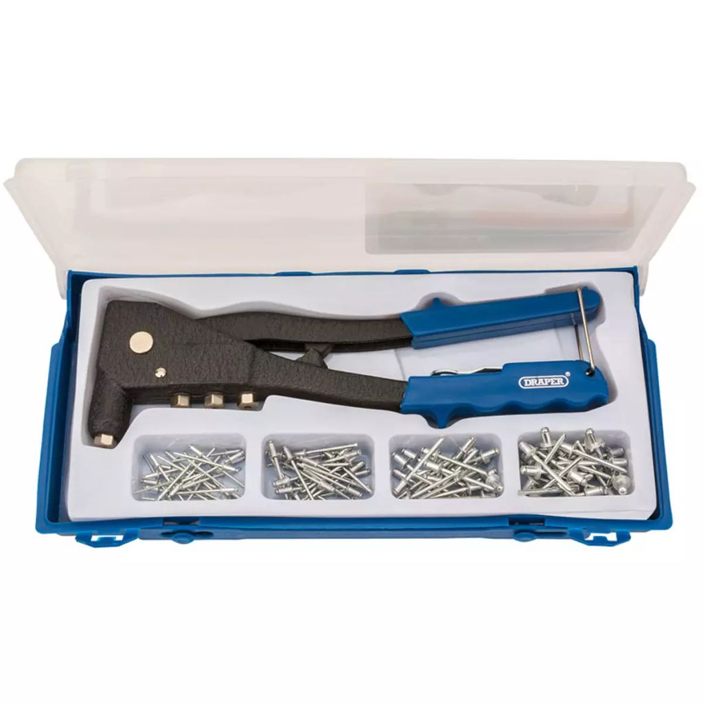 Draper Tools Rivet Gun Set Blue 27843