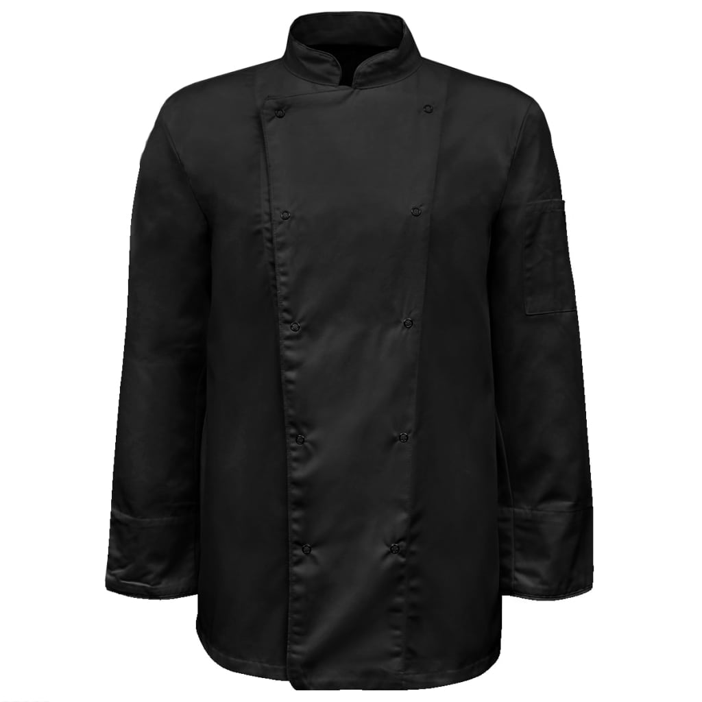 2 pcs Black Chef Jacket Long Sleeve Size L