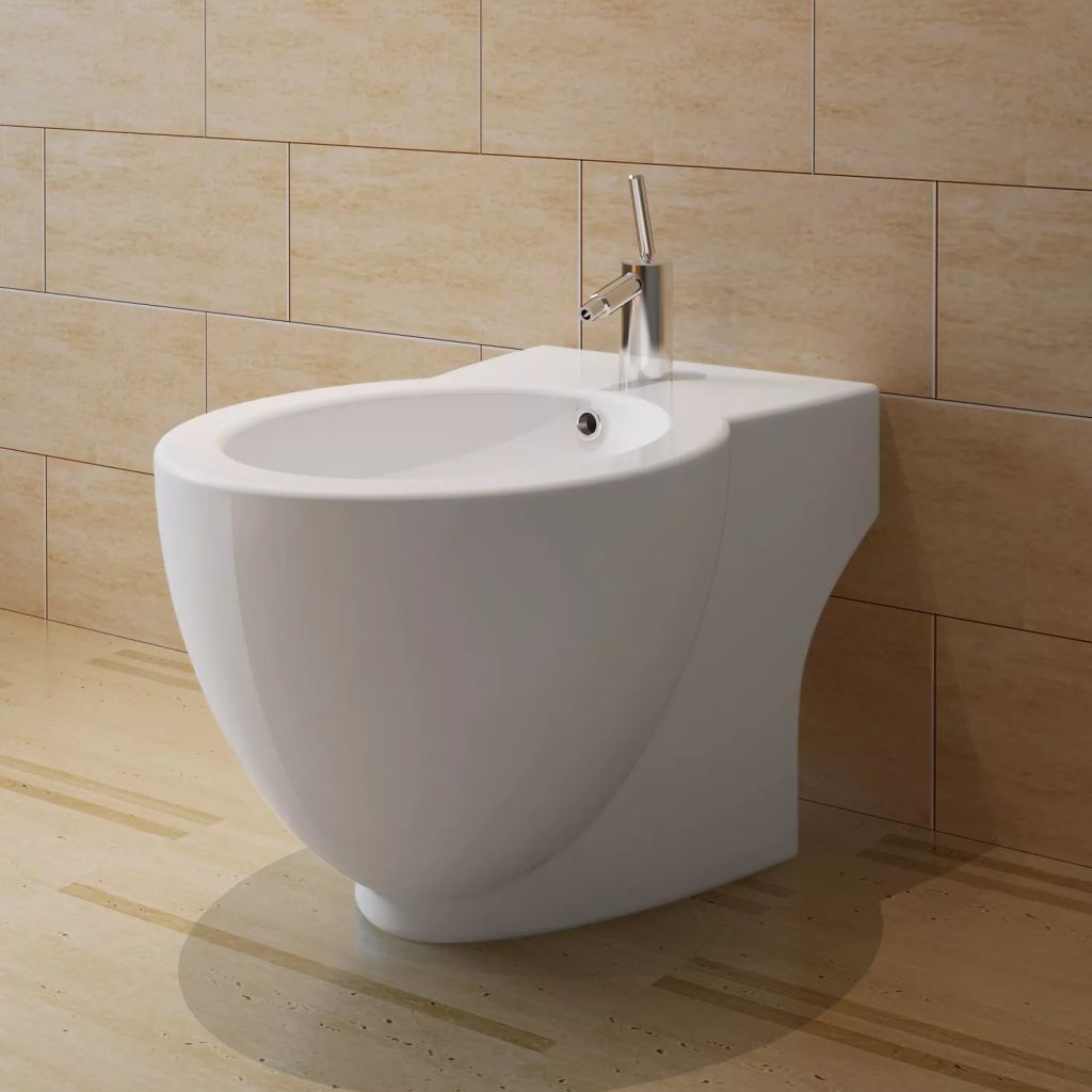 Toiletten & Bidet Set Weiss Keramik