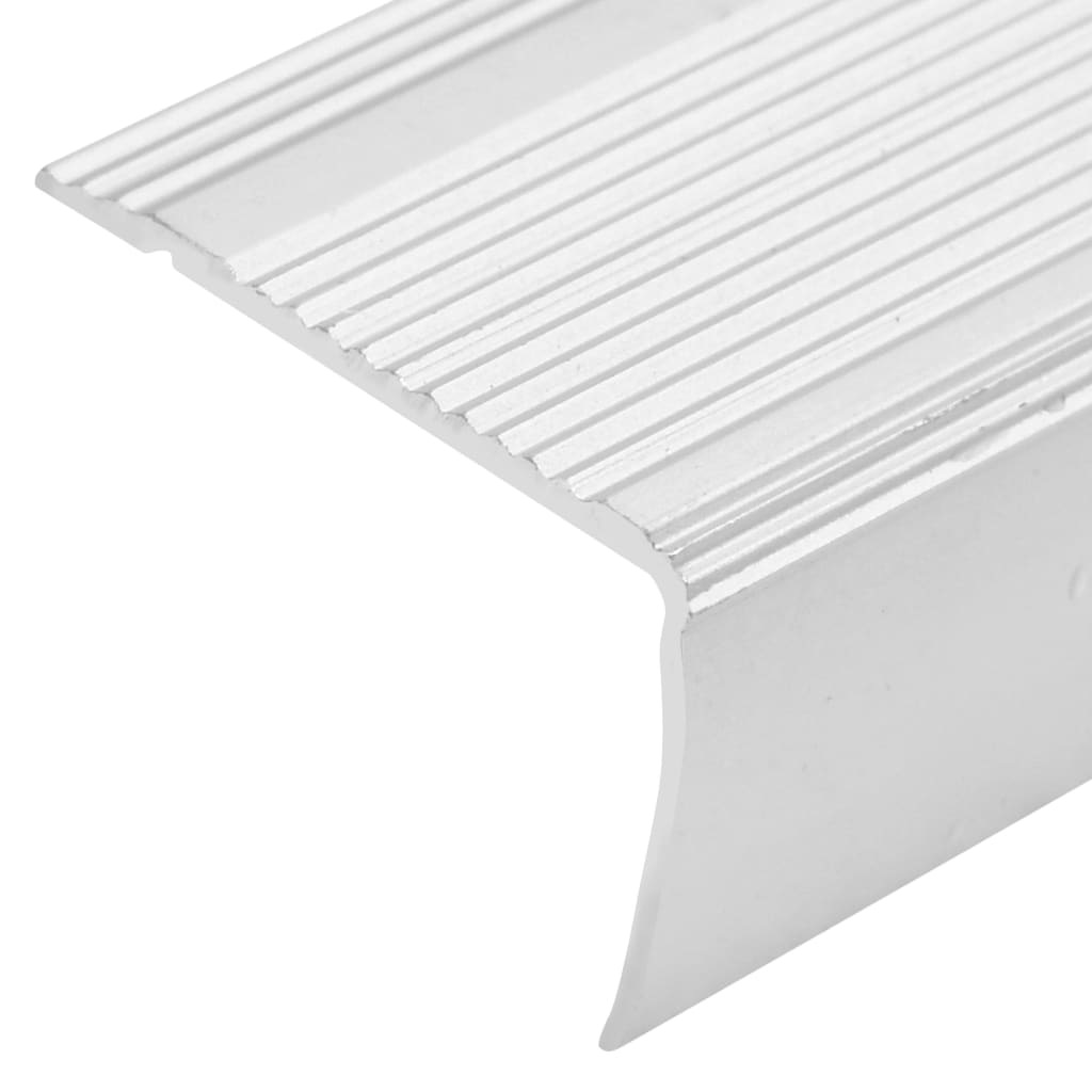 Treppenkantenprofil in L-Form 15 Stk. Aluminium 134cm Silbern