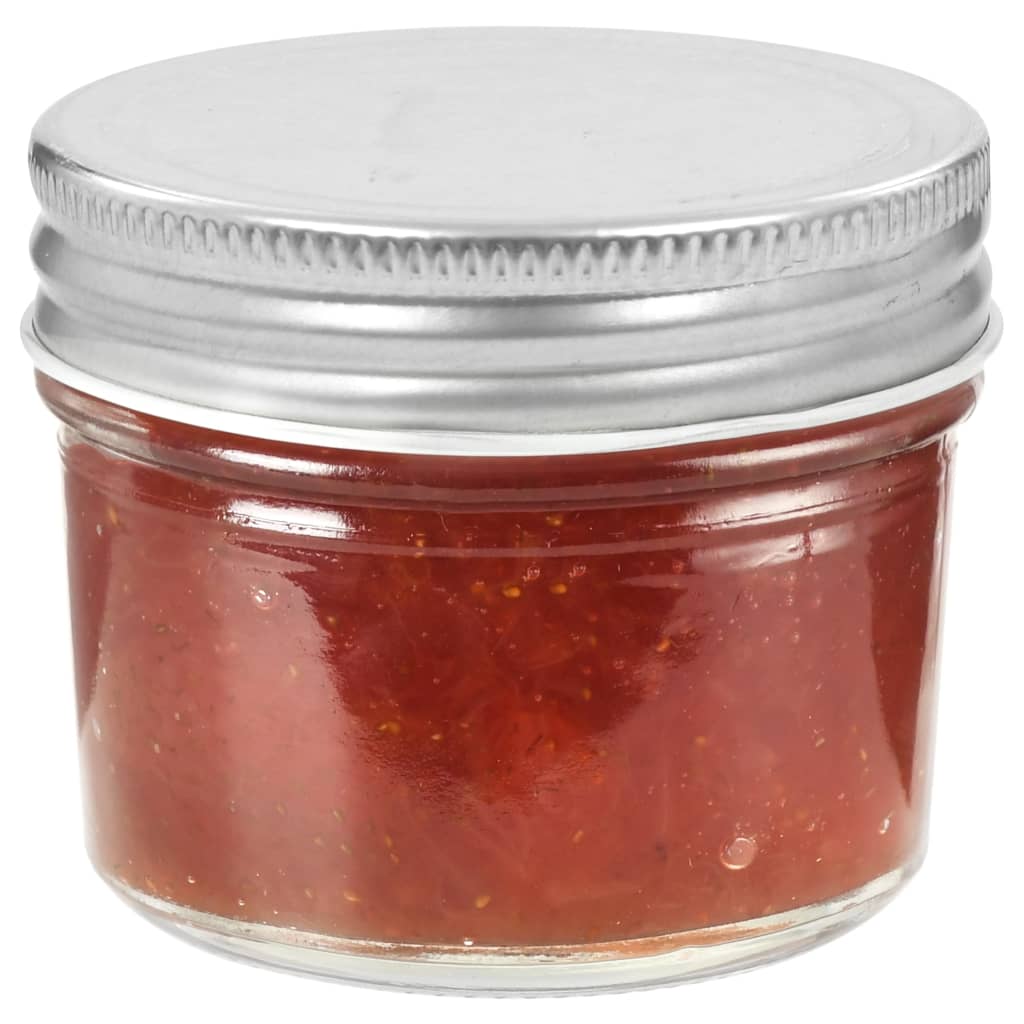 Marmeladengläser mit Silbernen Deckeln 24 Stk. 110 ml