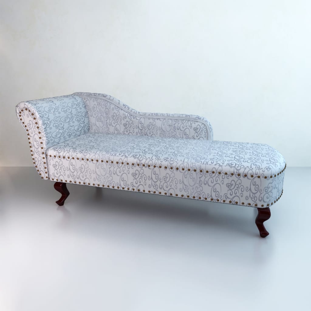 Chaiselongue Weiss Stoff