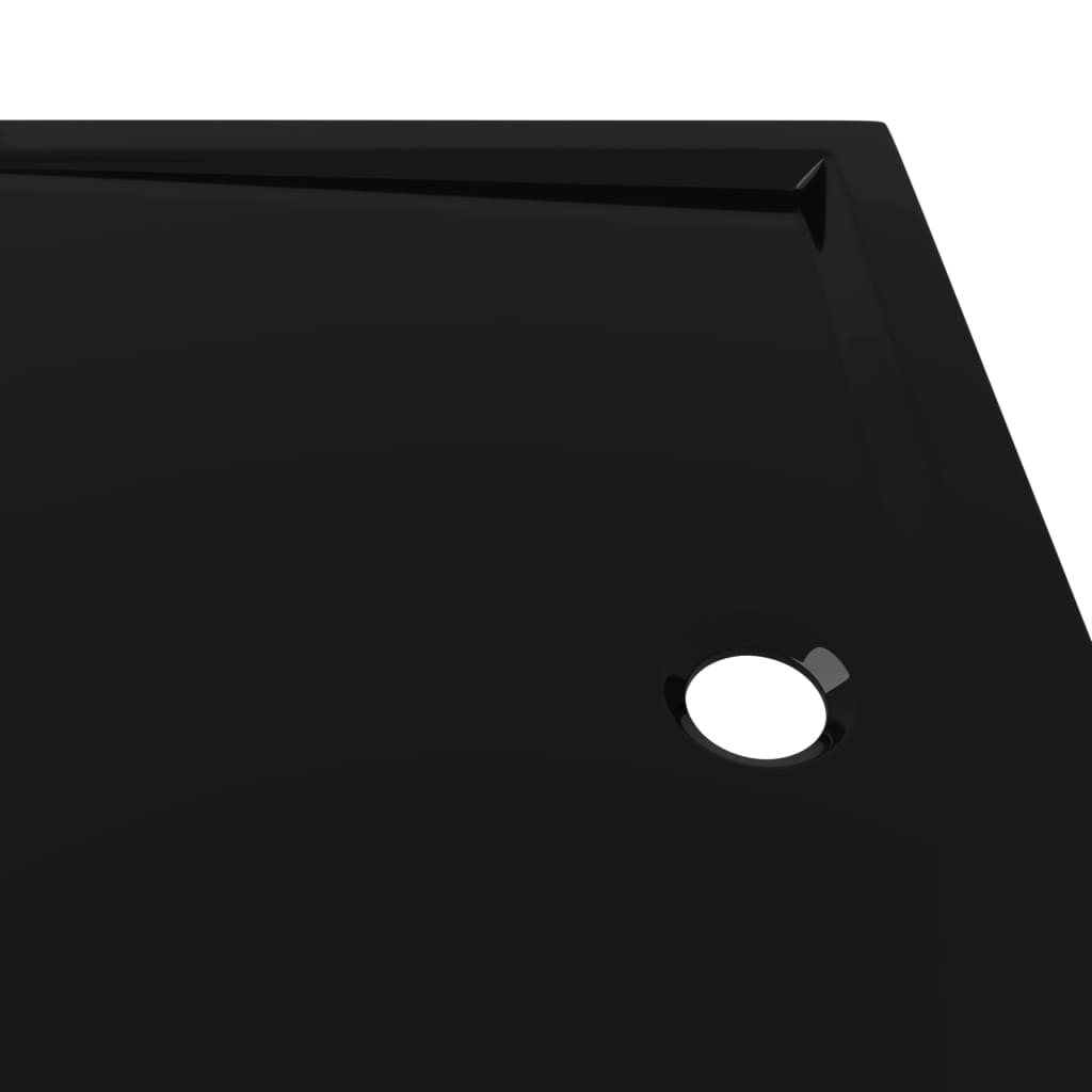 Rectangular ABS Shower Base Tray Black 70x100 cm