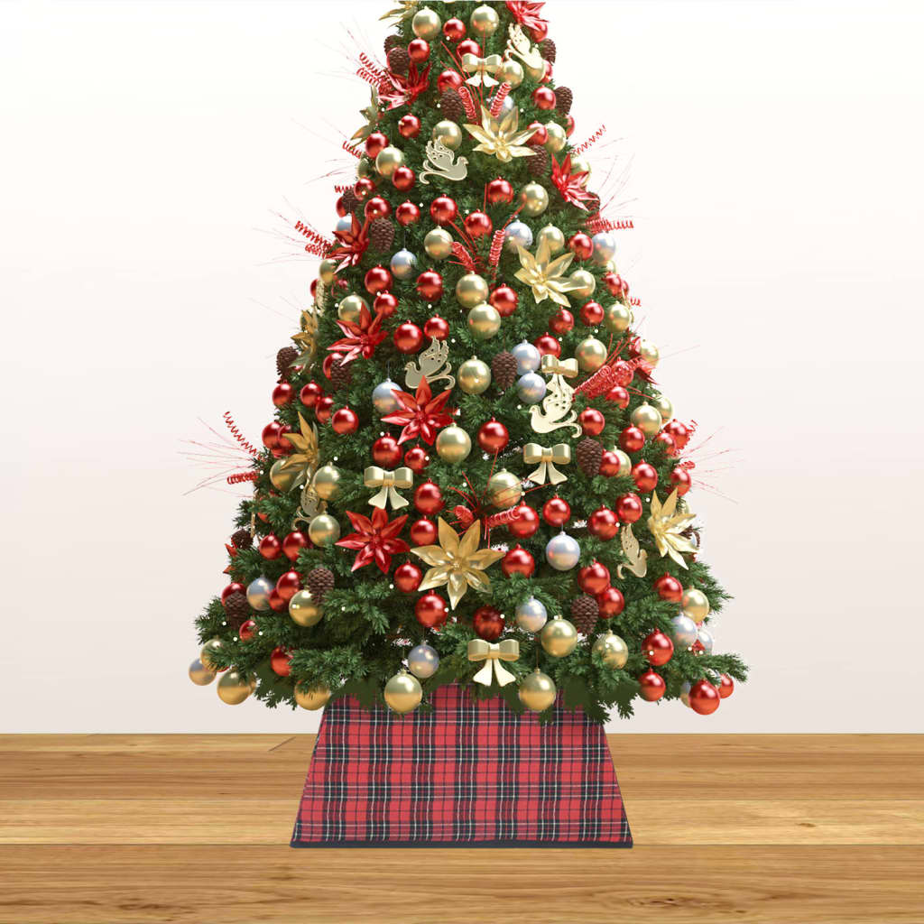 Christmas Tree Skirt Red and Black 48x48x25 cm