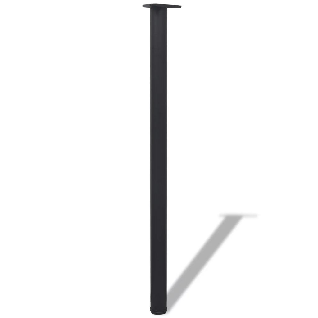 4 Height Adjustable Table Legs Black 1100 mm