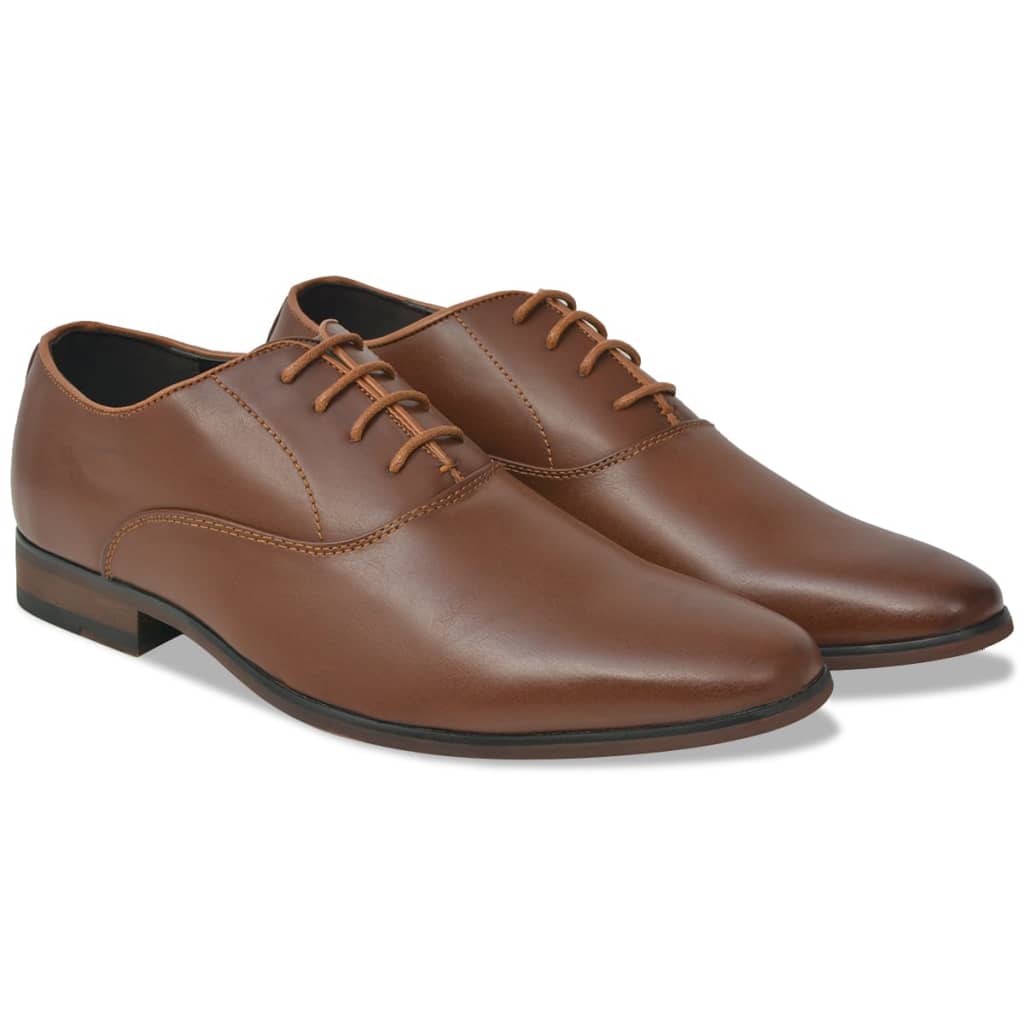 Business-Schuhe für Herren Schnürschuhe Braun Gr. 42 PU-Leder