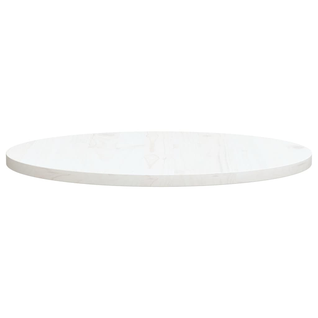 Dessus de table Blanc Ø70x2,5 cm Bois de pin massif