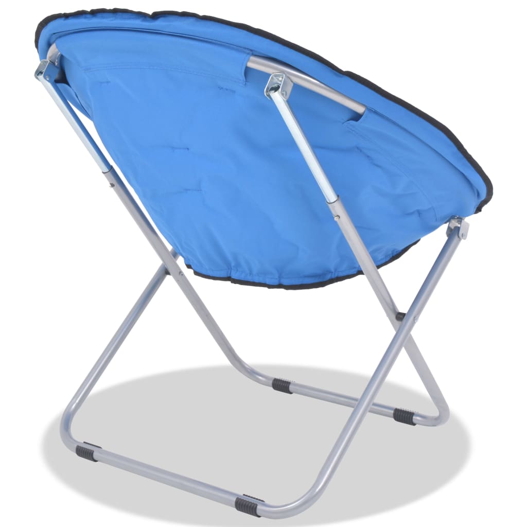 Campingstuhl Moonchair Klappbar 2 Stk. Blau Stahl 80x67x77 cm  