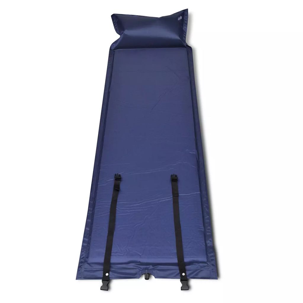 Blue Self-inflating Sleeping Mat 185 x 55 x 3 cm (Single) 