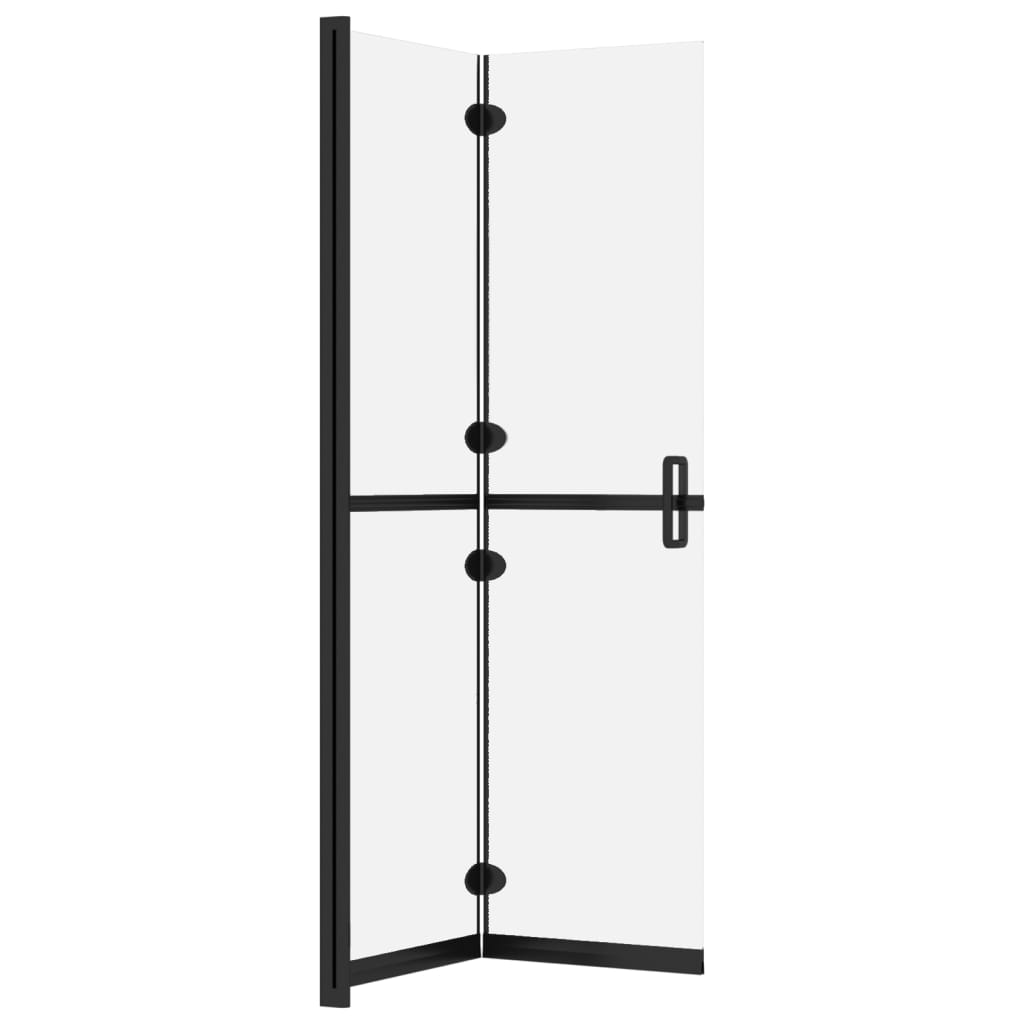 Foldable Walk-in Shower Wall Frosted ESG Glass 80x190 cm