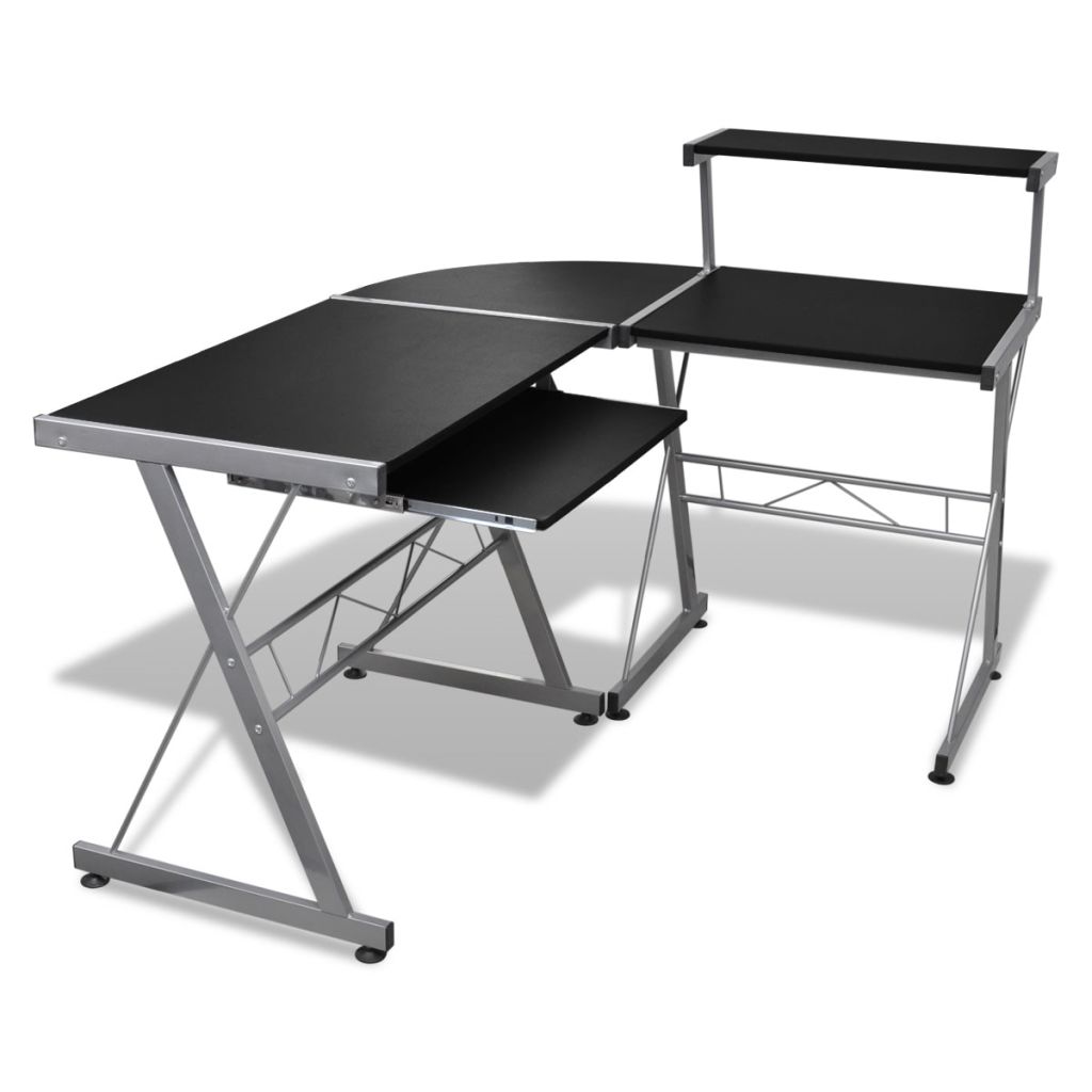 Computertisch Schreibtisch Arbeitstisch Ecktisch PC Tisch Büro schwarz