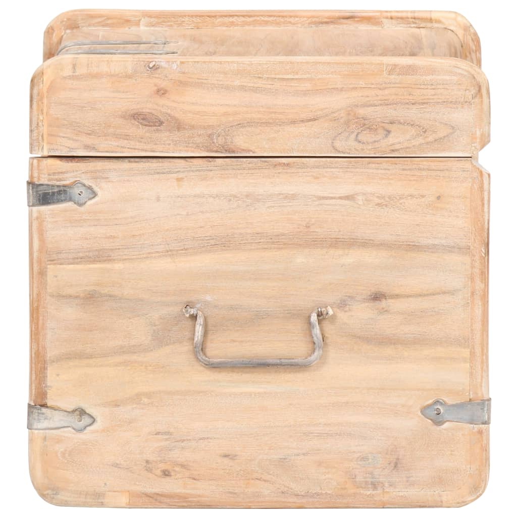 Chest 40x40x40 cm Solid Acacia Wood