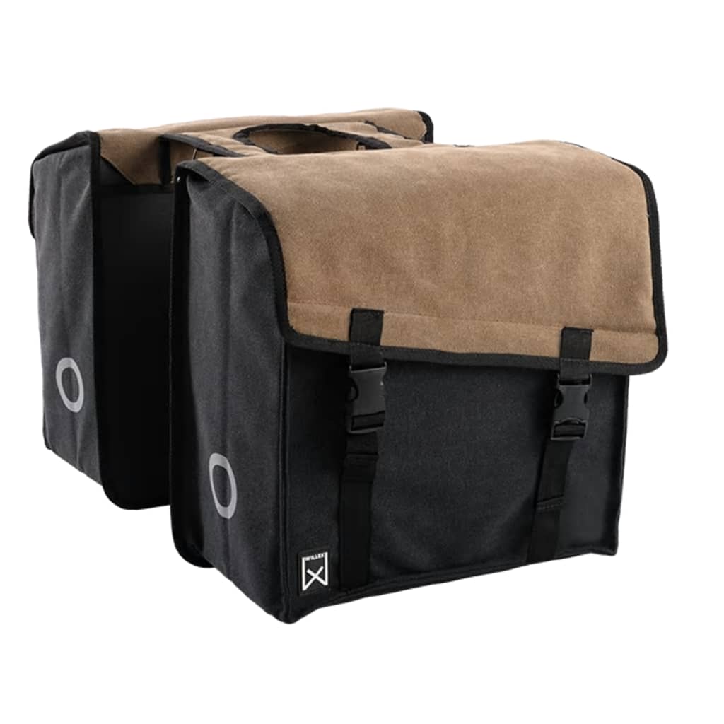 Willex Bicycle Double Pannier 101 Canvas 38L Brown and Black