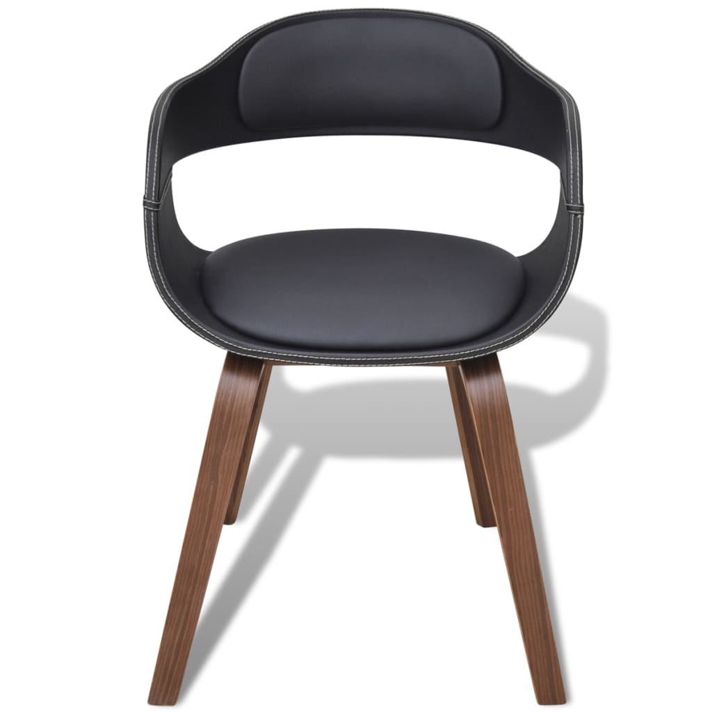 2 pcs Bentwood Dining Chair with Artificial Leather