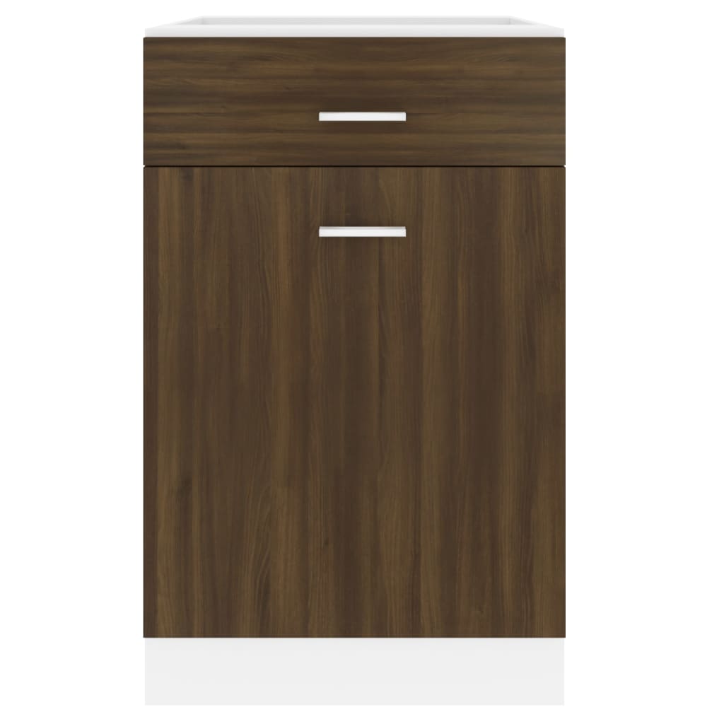 Drawer Bottom Cabinet Brown Oak 50x46x81,5 cm Engineered Wood