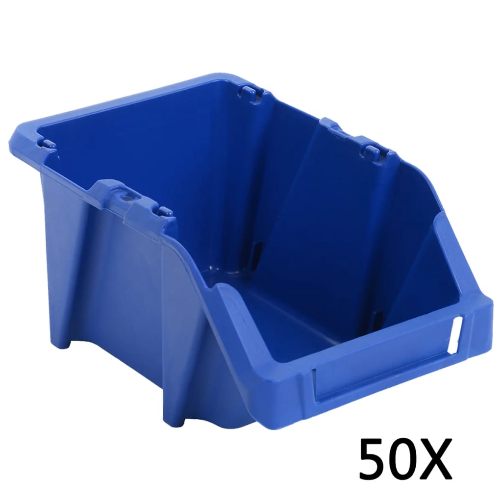 Stapelbare Lagerboxen 50 Stk. 200 x 300 x 130 mm Blau