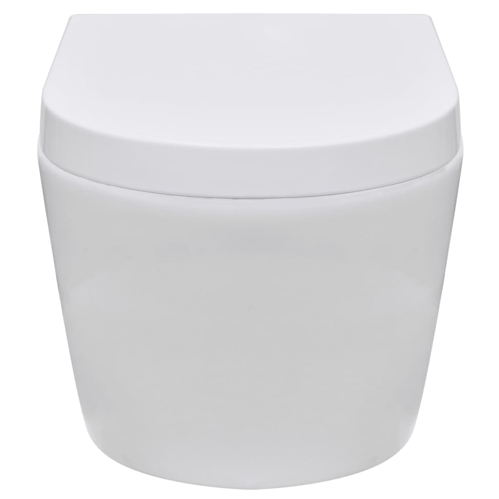 Wandhängende Keramik-Toilette WC mit Absenkautomatik weiss