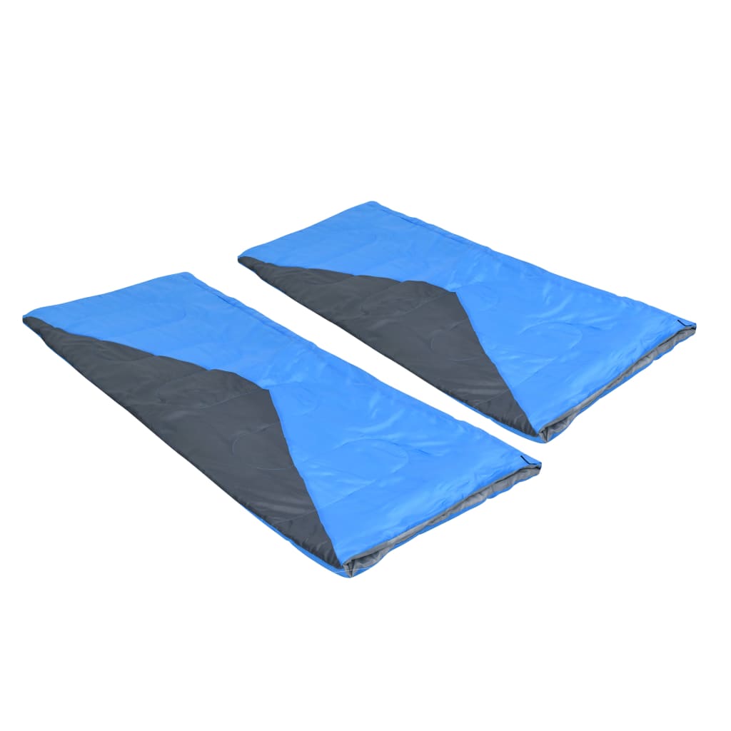 Leichte Umschlag-Schlafsäcke 2 Stk. Blau 1100g 10°C 