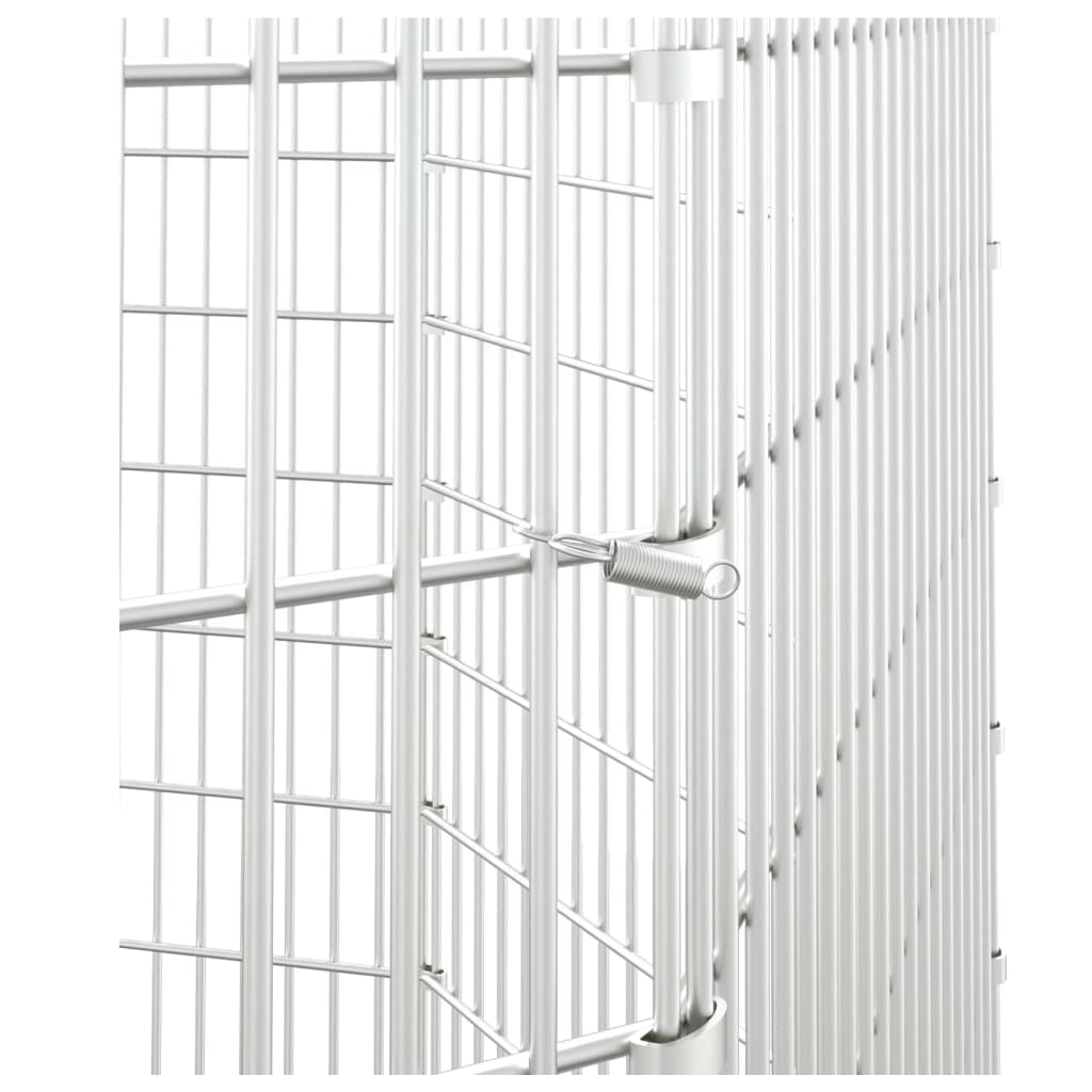 8-Panel Rabbit Cage 54x100 cm Galvanised Iron