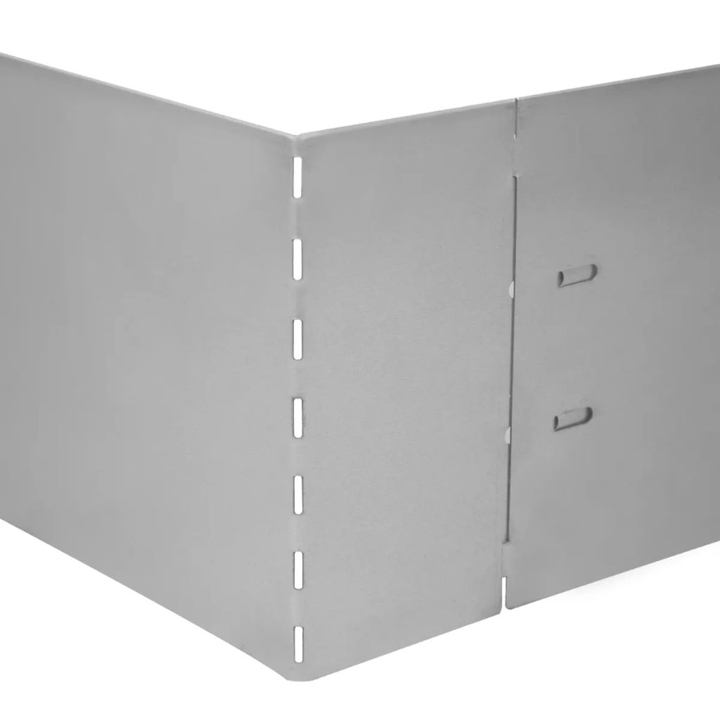 Flexible Rasenkante 5-er Set Verzinkter Stahl 100x14 cm
