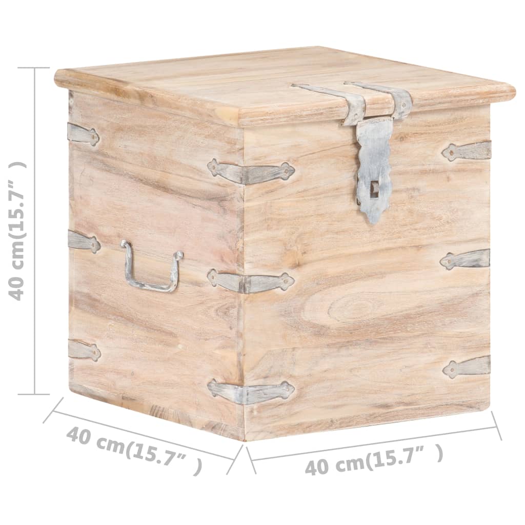 Coffre 40x40x40 cm Bois d'acacia solide