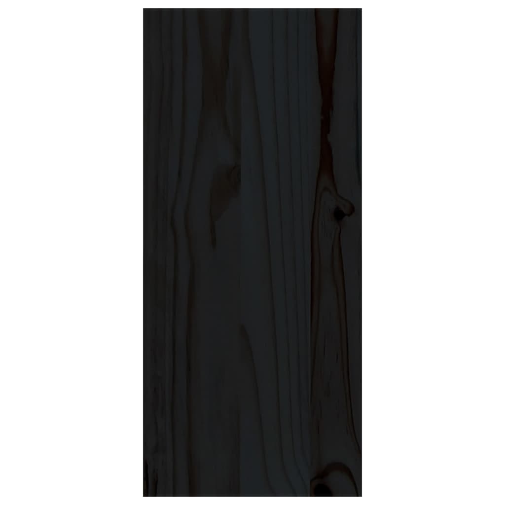 Armoire à vin Noir 56x25x56 cm Bois de pin massif