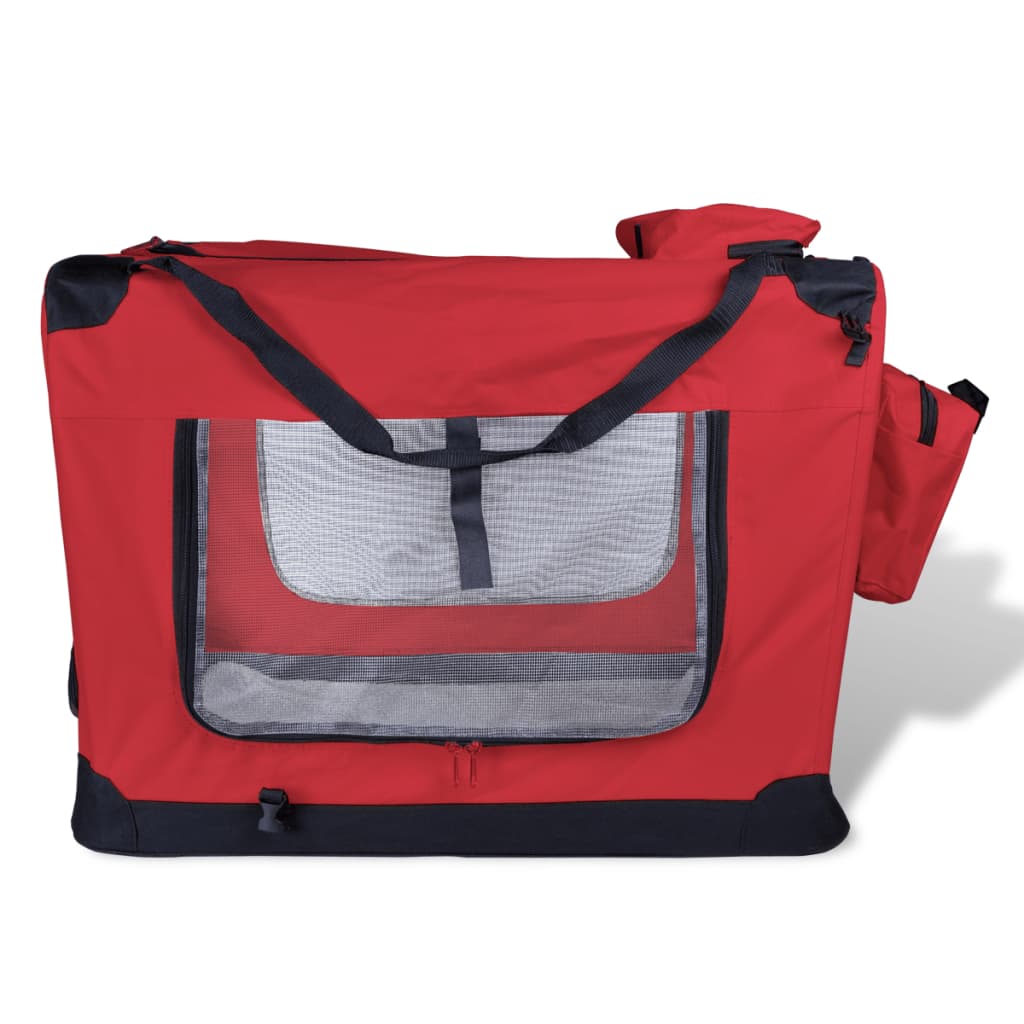 Pet Carrier Portable & Foldable XXL Red