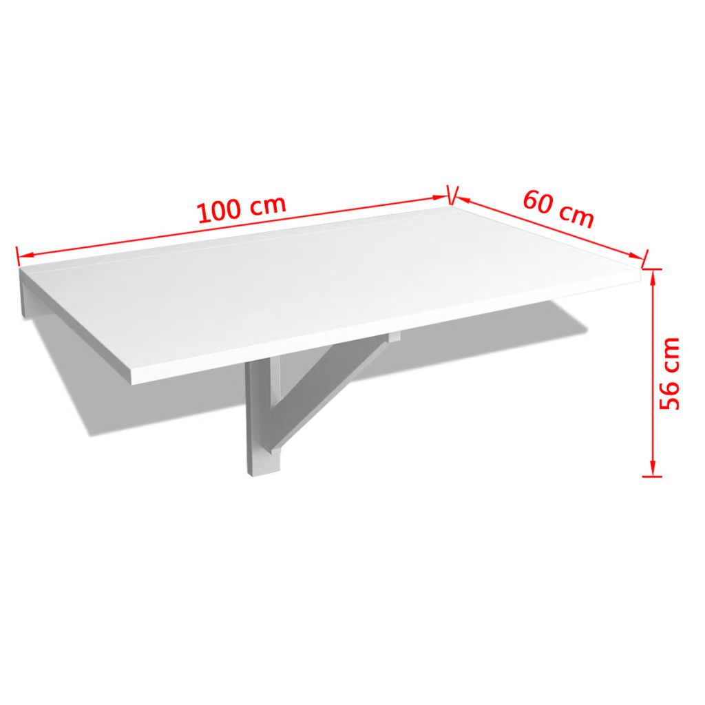 Wandklapptisch Weiss 100x60 cm