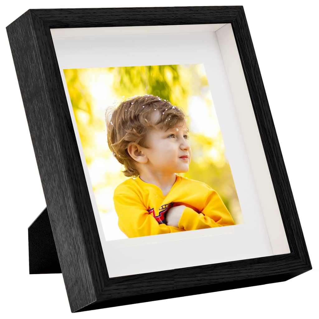 3D Box Photo Frames 5 pcs Black 28x28 cm for 20x20 cm Picture