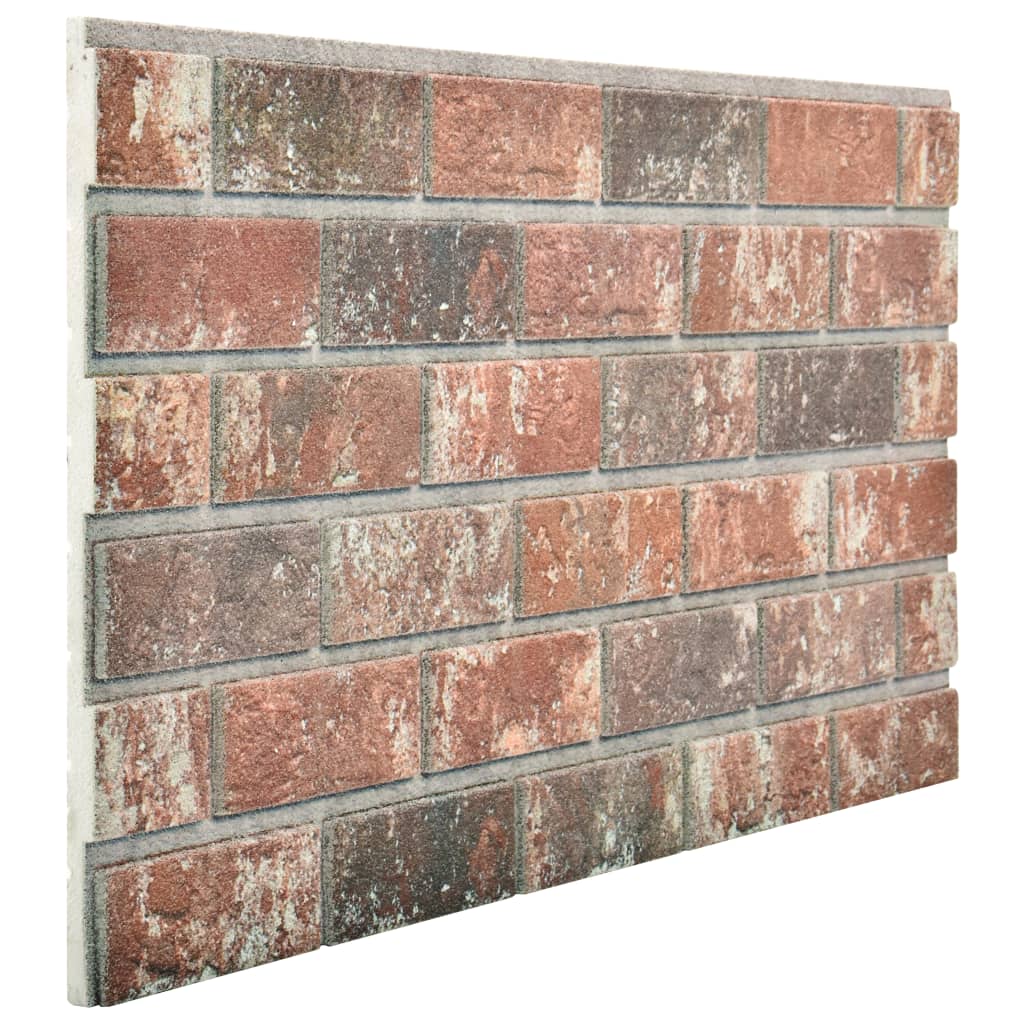 3D Wall Panels with Dark Brown & Grey Brick Design 11 pcs EPS