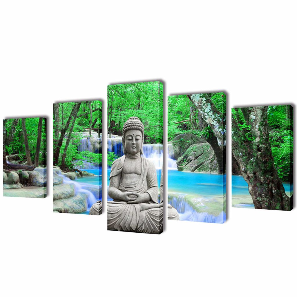 Bilder Dekoration Set Buddha 100 x 50 cm