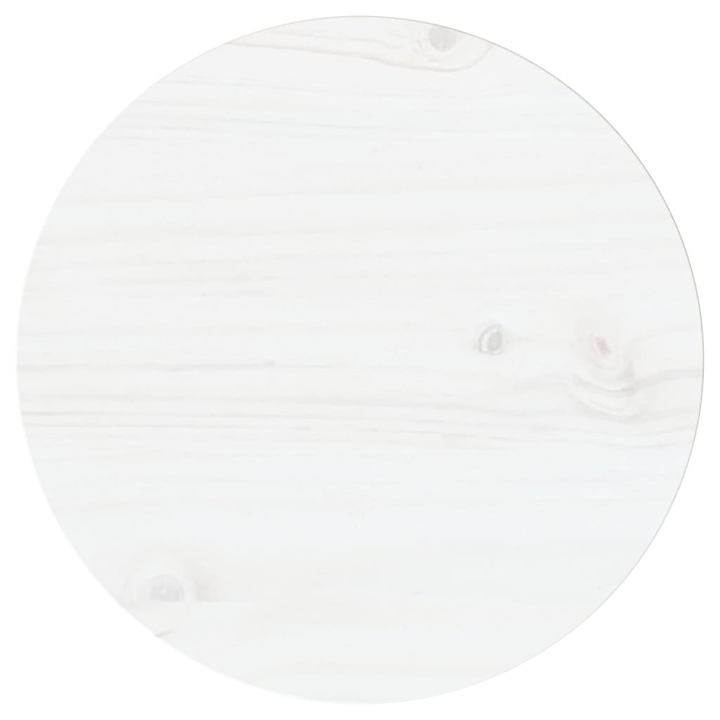 Dessus de table Blanc Ø30x2,5 cm Bois de pin massif