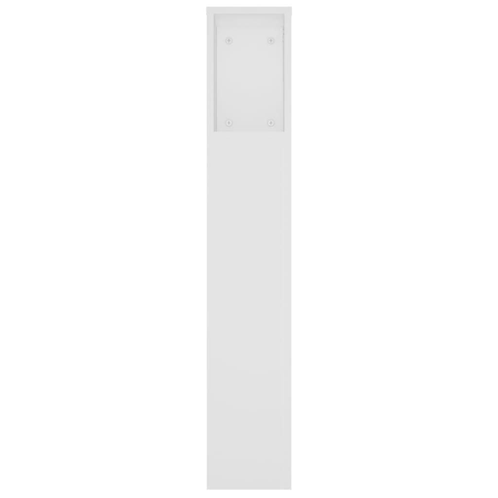 Armoire de tête de lit Blanc 220x18,5x104,5 cm