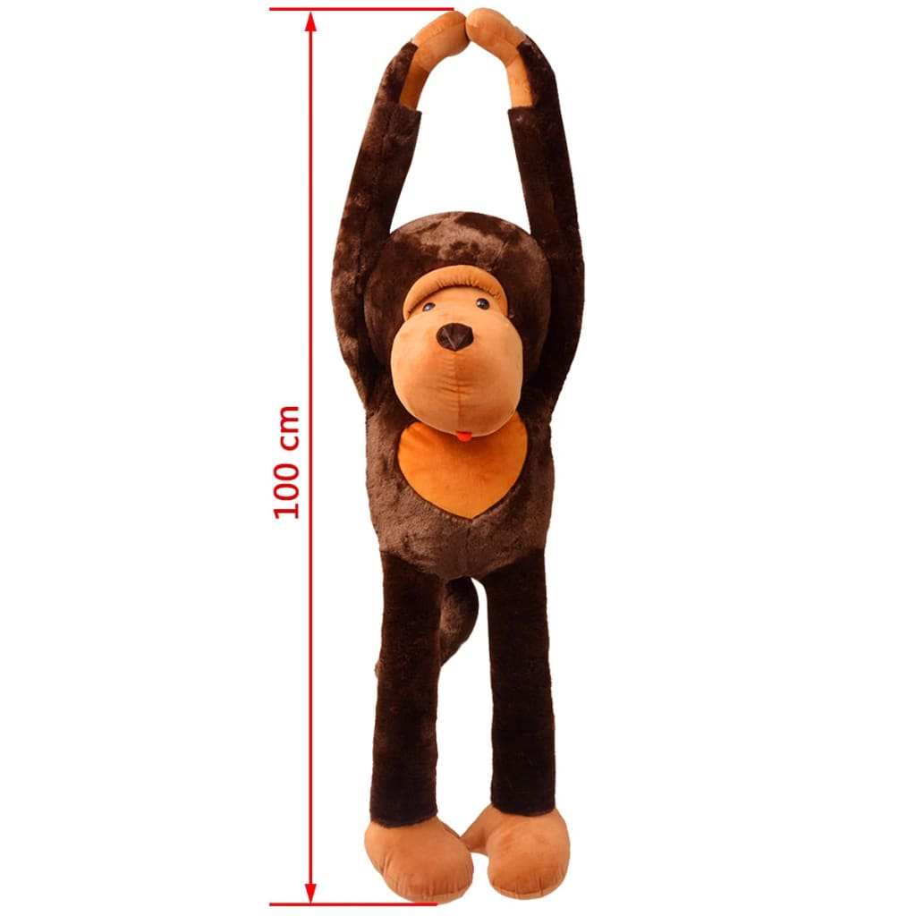 Affe Plüschtier Spielzeug Plüsch Braun 100 cm 
